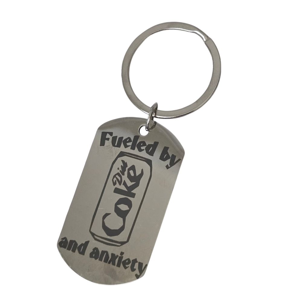Diet Coke Keychain - Funny Anxiety Charm NEW.